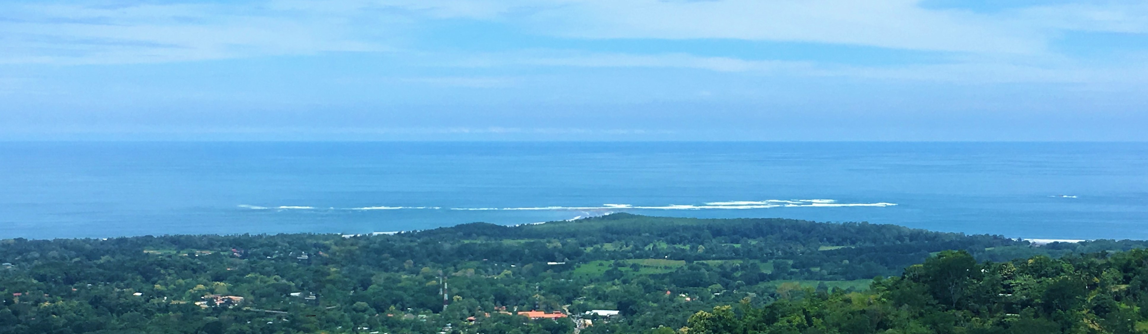 Ocean and rainforest landscape near Uvita, Costa Rica